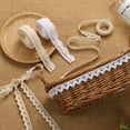 thumbnail image 2 of 10 Yards Cotton Lace Trim Vintage Ribbon Crochet Cotton Lace Scalloped Edge for Bridal Wedding Decoration Christmas Package DIY Sewing Craft,width 0.39 in,Style 1, 2 of 7