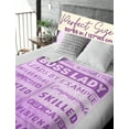 thumbnail image 5 of Boss Lady Gifts from Employees, Flannel Plush Blankets Office Gift Idea for Women on Boss Day, Birthday, Christmas, Appreciation, Retirement, Difference Maker-Purple, 50*60, 5 of 6