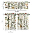 thumbnail image 6 of Mushroom (45) Kitchen Curtain Valance 3 Piece Home Curtains and Valance Set Curtain Sink Window Decor Window Treatment Tier 27.5x36 Length, 6 of 6