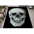 thumbnail image 3 of Skull Rugs, Man Cave Rug, Horror Rugs, Modern Rugs, Rug, Black Rug, Stair Rug, Personalized Gifts, Kitchen Rug, Office Rug, 3.9'x5.9' - 120x180 cm, 3 of 5