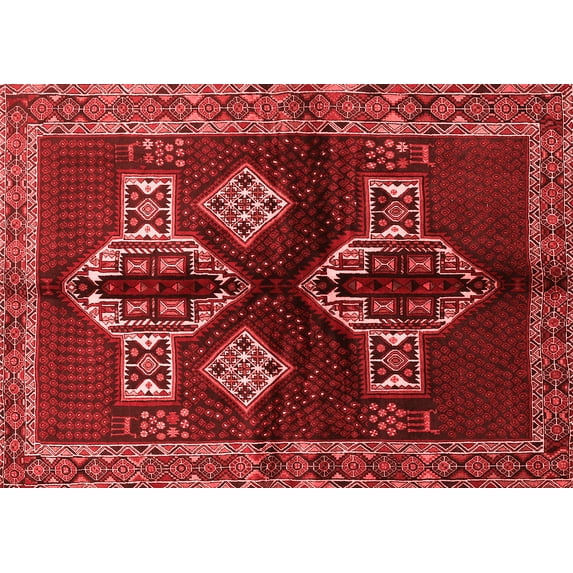 Ahgly Company Indoor Rectangle Persian Red Traditional Area Rugs, 7' x 9'