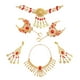 thumbnail image 4 of 4 piezas de joyería de danza del vientre para mujeres, conjunto de danza del vientre, 1 par de aretes, 1 Clip de oreja, 4 of 8
