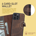 thumbnail image 3 of Bayelon iPhone 14 Pro Wallet Case, Detachable Leather iPhone 14 Pro Case with Kickstand, 3 of 7