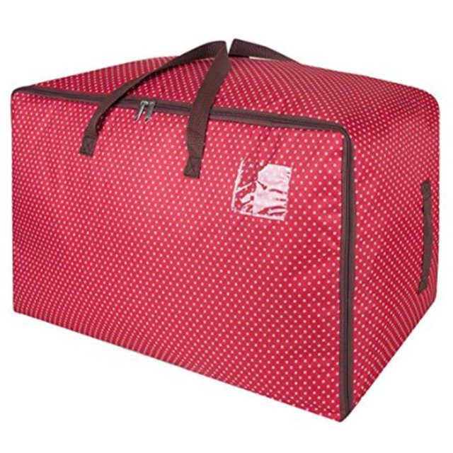 Bolsa de almacenamiento de edredón grueso extra grande con puntos rojos Xemadio LKX-1481-2