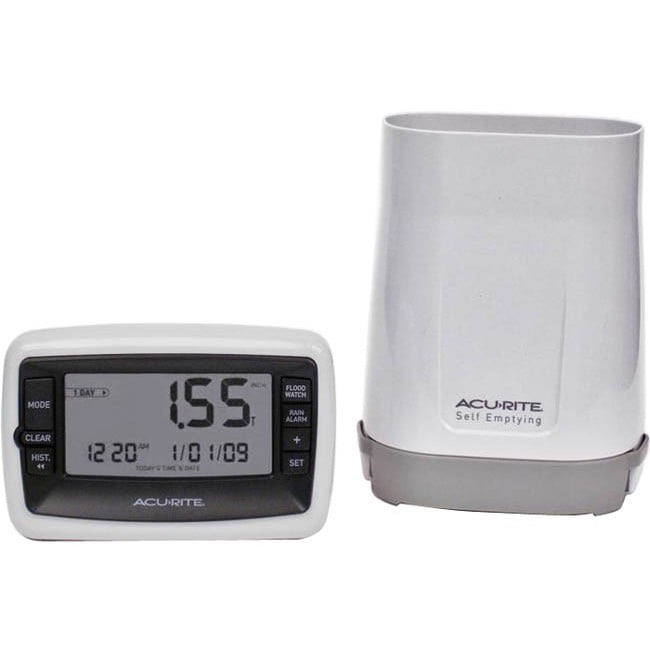 AcuRite Digital Rain Gauge with Wireless SelfEmptying Rain Collector