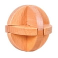 thumbnail image 4 of Wooden Puzzles Games Burr Puzzles Jigsaw Lock 3D Handmade Brain Teaser Intellectual Educational Toys for Kids Adults, 4 of 7