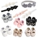 thumbnail image 2 of Walkers Zapatos Con Lazo De Princesa Para Bebés Niñas Con Diadema Conjunto De Primeros Caminantes Recién Nacido Prewalker Suave Antideslizante Suela Zapato 0-18 Meses, 2 of 4