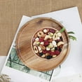 thumbnail image 2 of 2 Pack Acacia Wood Dinner Plates, Round Wood Plates, Easy Cleaning & Lightweight for Dishes Snack, Dessert, 2 of 5