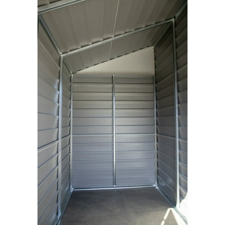 Yardsaver® 4 x 10 ft Steel Storage Shed Pent Roof Eggshell