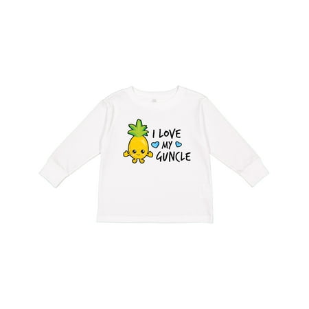 

Inktastic I Love My Guncle with Pineapple Gift Toddler Boy Girl Long Sleeve T-Shirt