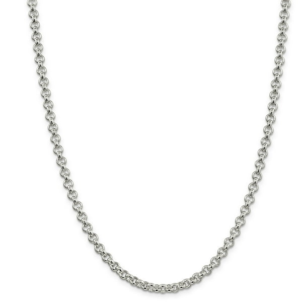 925 Sterling Silver 5mm Rolo Chain 30 Inch