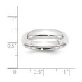thumbnail image 3 of Platinum Solid Polished 5mm Half-Round Comfort-Fit Lightweight Band Ring Size 11 Ring for Women and Men, 3 of 5