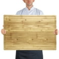 thumbnail image 2 of 30 x 20 Extra Large Bamboo Cutting Board, Wooden Cutting Board for Kitchen With Juice Groove and Handles, Over Sink Board Meat Cutting Board, Large Caving Board, 2 of 9