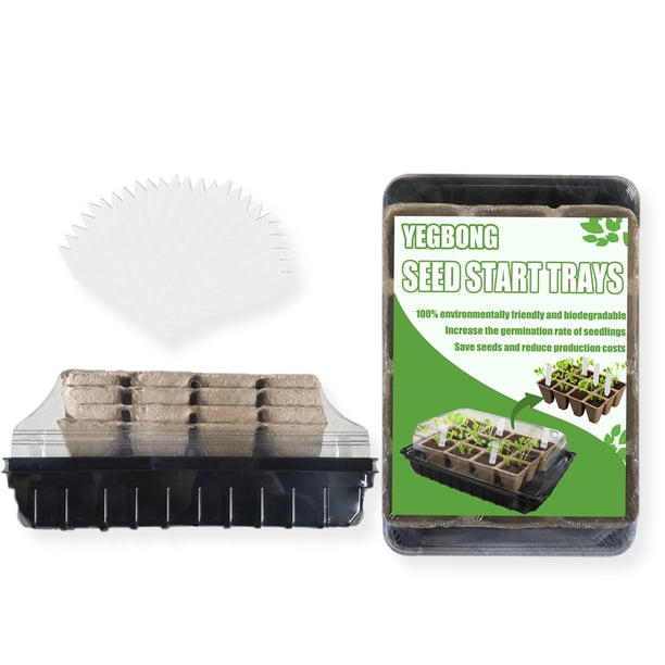 Plantador de plántulas reutilizables con tapas de cúpula Lámina de ventilación de ventilación ajustable al aire libre Bandeja de planta de plantas de invernadero pequeño suministros de jardinería seitruly HA011749-00B