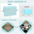 thumbnail image 2 of Gynky Makeup Bag Toiletry Bag Organizer Personalized Initial Make up Cosmetic Bags Travel Essentials for Birthday Christmas Girl Women Girlfriend Teacher Valentines Day Gifts, 2 of 9