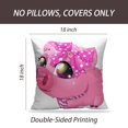 thumbnail image 2 of LALILO Throw Pillow Covers Glamorous Pig Scarf And Bow White Pig Cushion Cover 18" x 18", 4276 Pack, 2 of 6