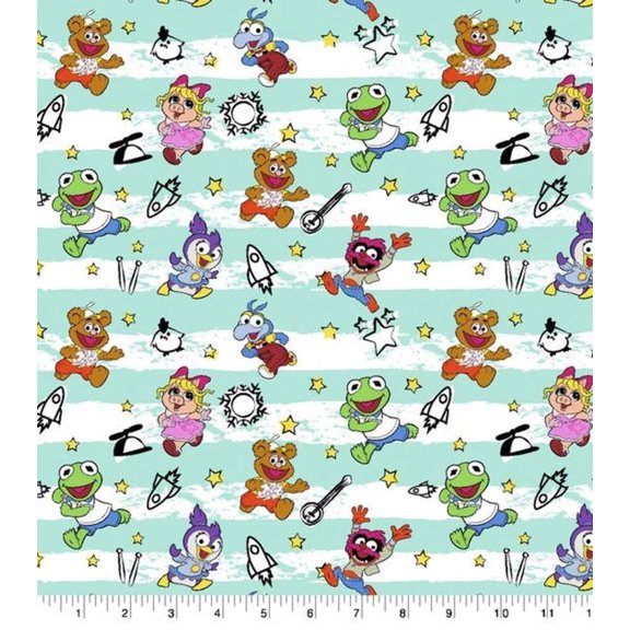 Handmade Sheets or Pillow Cover Muppets Baby Playing