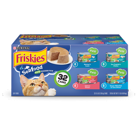 Purina Friskies Seafood Adult Wet Cat Food Variety Pack - (32) 5.5 oz. Cans