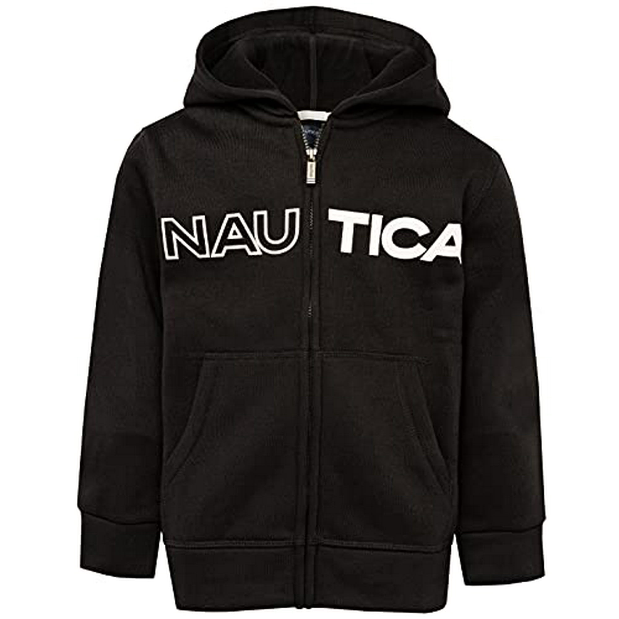 Nautica Boys Fleece Full Zip Hoodie Black 71 Small 4 Black