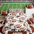 thumbnail image 2 of Erosebridal Watercolor Bow Football Full Size Comforter Sets, Cute Sport Bedding Sets for Girls and Boys, Reversible 3pcs, 1 Comforter and 2 Pillowcases, 2 of 6