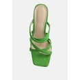 thumbnail image 6 of Valentina Strappy Casual Block Heel Sandals In Green, 6 of 7