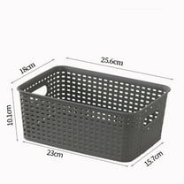 Arestory Weave Storage Organizer Baskets, Grey Plastic Woven Baskets, 10.1" x 7.55" x 4.1"