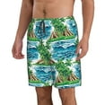 thumbnail image 2 of Naloa Hawaii Palms Men's Beach Shorts, Surfing shorts, Swim trunks, Quick Dry Swim Trunks for Surfing Beach Fun - Large, 2 of 9
