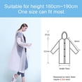 thumbnail image 2 of Poncho de Lluvia, Poncho Impermeable de 2 Piezas, Poncho Reutilizable de Material EVA, Poncho de Lluvia para Mujeres y Hombres, Perfecto para Acampar, Festivales y Senderismo, Blanco, Talla única Sincero Electrónica, 2 of 5
