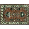 thumbnail image 1 of Ahgly Company Indoor Rectangle Geometric Light Blue Traditional Area Rugs, 2' x 4', 1 of 4