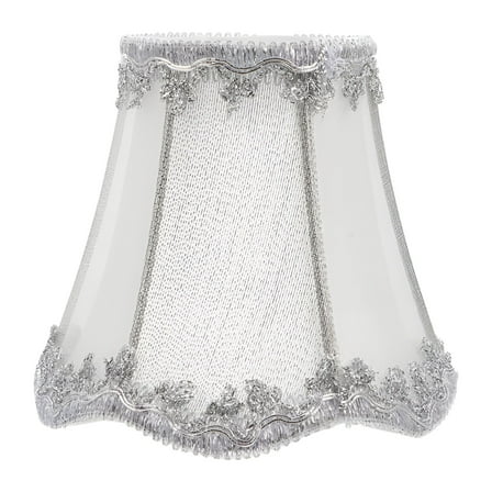 HIBIBUD Natural Linen Lamp Shade for Chandelier or Table Lamp - Silver