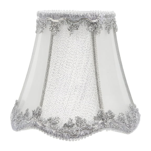 HIBIBUD Natural Linen Lamp Shade for Chandelier or Table Lamp - Silver