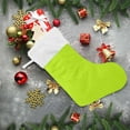 thumbnail image 6 of Coolnut 17.7 Inch Christmas Stockings, 2 PCS Plain Vivid Yellowish Green Solid Color Presonalized Large Stocking Sock for Family Holiday Xmas Party Decorations, 6 of 7