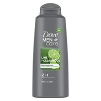 Dove Men Care Men 2-in-1 Shampoo & Conditioner Lime   Cedarwood Plant Based Cleansers, 20.4 oz