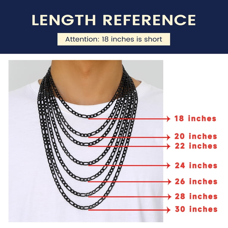 Suplight Figaro Chain Necklace, Black Stainless Steel photo 6