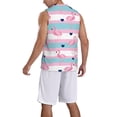 thumbnail image 5 of Easygdp Flamingo1 Men's Mesh Basketball Jersey Quick Drying Sleeveless Shirts Fitted Muscle Tank Tops Sport Round Neck T-Shirt - 4X-Large, 5 of 9