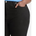 thumbnail image 4 of Terra & Sky Women's Plus Size High Rise Flare Jeans, 30" Inseam, Sizes 16W-28W, 4 of 5