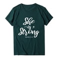 thumbnail image 2 of adviicd Casual Tops For Women Womens Lace Short Sleeve T Shirts Summer Tops Loose Casual Tee Shirt Green 3XL, 2 of 4