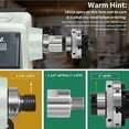 thumbnail image 3 of Cambiador De Rosca De Mandril De Torno, Adaptador De Husillo De Cabezal De Torno De Alta Flexibilidad De Acero 45, Fuerte Compatibilidad Para Proyectos De Carpintería, 3 of 7