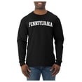 thumbnail image 2 of Wild Bobby State of Pennsylvania College Style Men Long Sleeve Shirt, 2 of 6