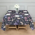 thumbnail image 3 of Pioneer Flower Floral Print Pattern Square Tablecloth,Waterproof Square Table Cover,Wipeable Spillproof Washable Table Cover for Home Kitchen Party Decor 52"x52"(132x132cm), 3 of 6