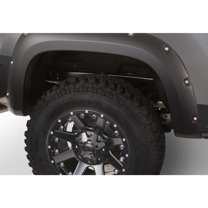 Bushwacker by RealTruck Pocket/Rivet Style Rear Fender Flares | 2-Piece Set, Black, Smooth Finish | 40102-02 | Compatible with 2019 - 2024 GMC Sierra 1500