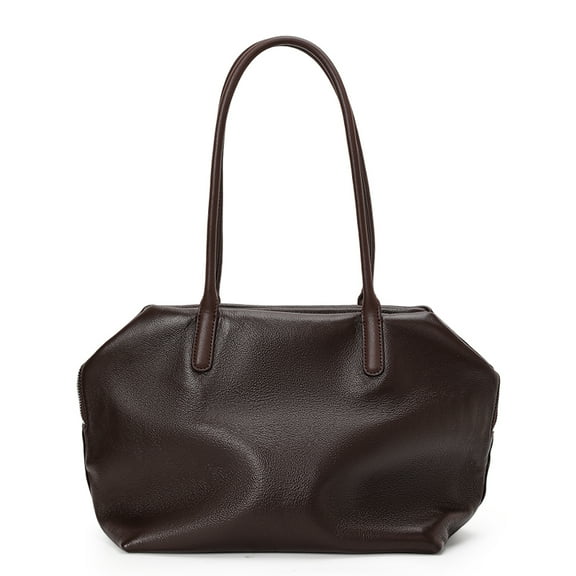 Large Capacity Women's Handheld Bowling Bag High Grade Leather Underarm Tote for Leisure And Commuting