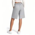 thumbnail image 4 of Womens Athletic Shorts, Audhol Women's Solid Color Comfortable Loose Cotton Shorts Casual Pants Drawstring Sports Pants Sweat Shorts Women Grey XL, 4 of 8