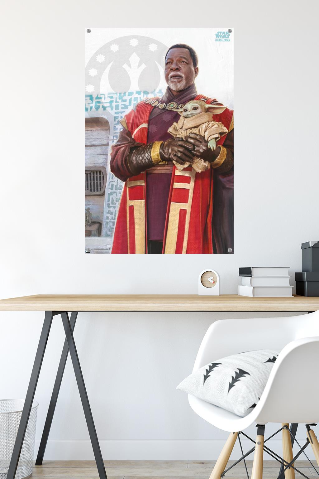 Star Wars: The Mandalorian Season 3 - Grogu and Greef Karga Wall Poster with Pushpins, 22.375" x 34"