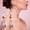 Red, variant on Stainless Steel Fashion Earrings with Dangling Round Elegant Jewelry for Women