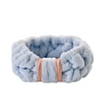 thumbnail image 1 of Qarigey Bandas para el cabello Bowknot de cara ajustable Coral Fleece Diadema deportiva Accesorios de peinado para maquillaje de spa Cuidado de la Ropa, zapatos y accesorios Miscelánea Azul claro Qarigey AP010837-13, 1 of 6