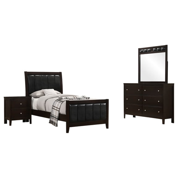 Carlton 4-piece Twin Bedroom Set Cappuccino