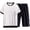 White, variant on KKBOTIVE Men's Outfit Set Solid Color Round Neck T Shirt Top and Shorts Pants Set Summer Mens Sweatsuits, Black Size: XXXL