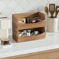 thumbnail image 3 of Seville Classics Acacia Wood Storage Bins Organizer Boxes, 2 Piece Stackable Bin Set, 3 of 3