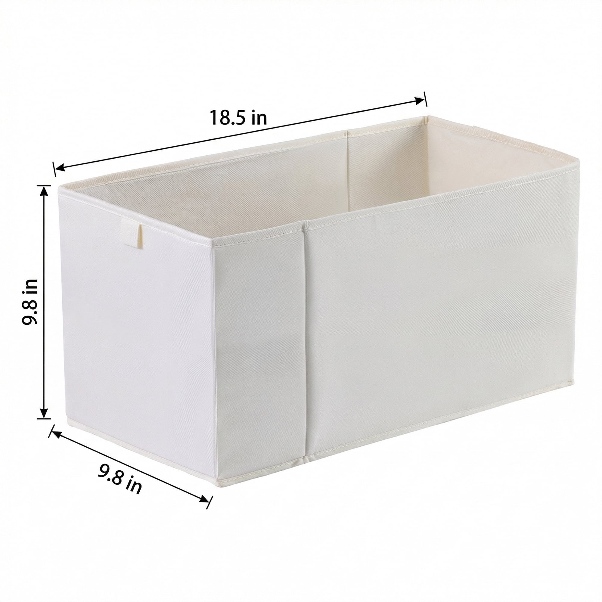 Unique Bargains 3pcs Storage Cube Fabric Storage Bin White 18.5*9.8*9.8in